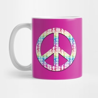 Rainbow Tie Dye Peace Mug